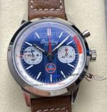 BLS Factory Breitling Top Time B01 Shelby Cobra Blue Dial Leather Strap Watch